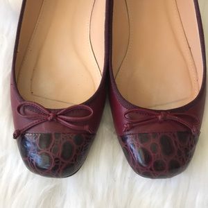NEW J.Crew flats in burgundy
